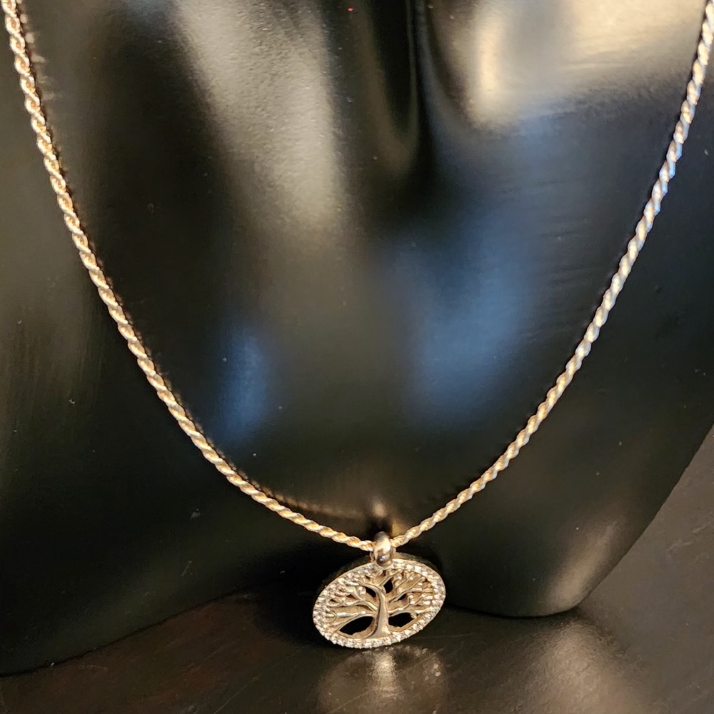 Bijou Brigitte Tree of Life sterling silver necklace